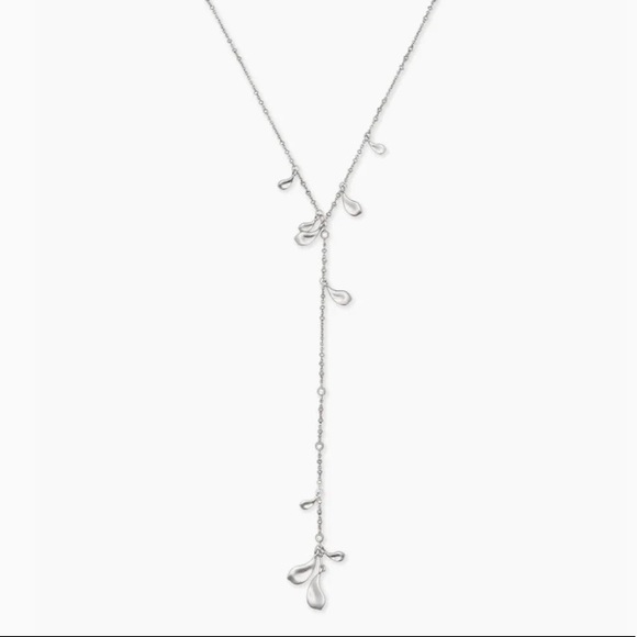 Kendra Scott Quincy Y Necklace in Rhodium - Picture 2 of 4